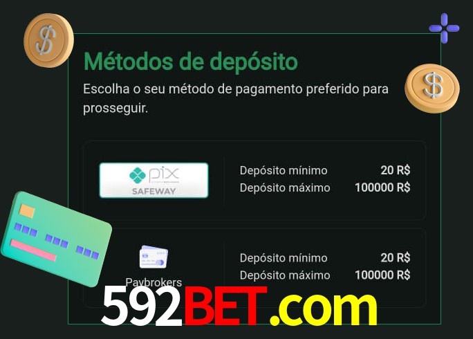 O cassino 592bet.com oferece uma grande variedade de métodos de pagamento